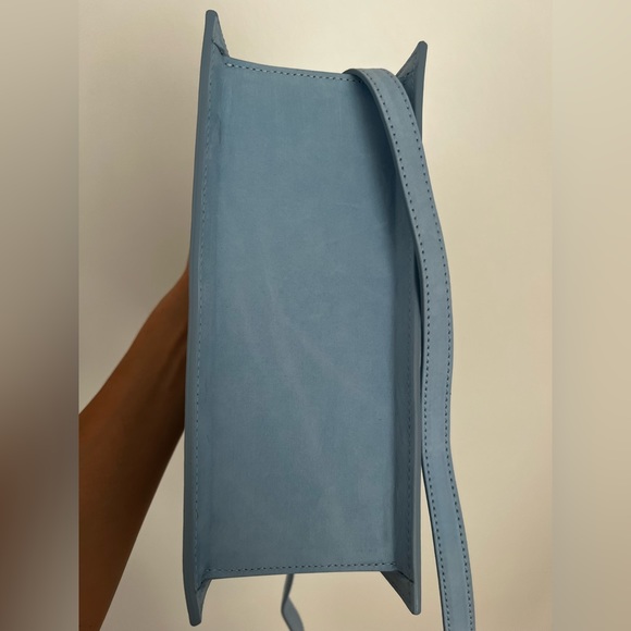 Jacquemus Le Grand Chiquito Suede Bag Light Blue - Picture 8 of 15